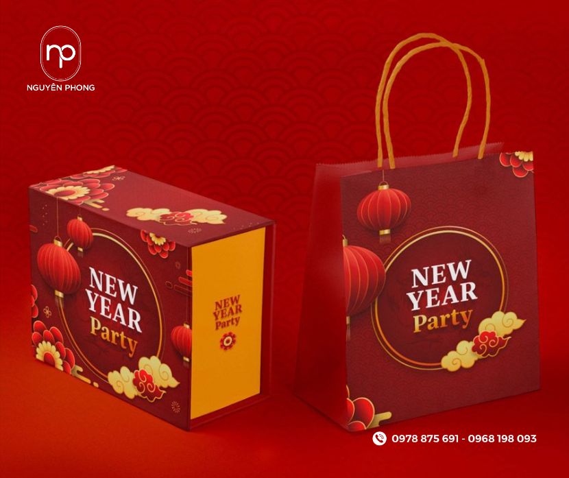 Hình ảnh túi giấy mang đậm không khí Tết